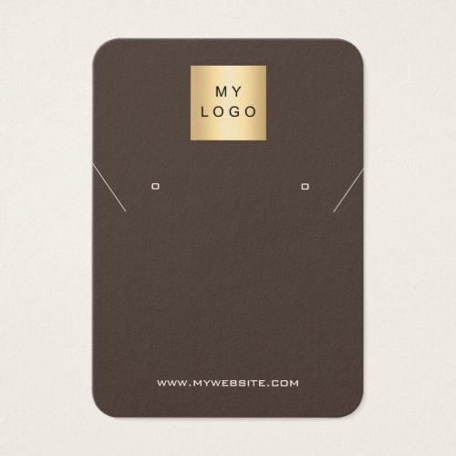 Brown necklace jewelry photo logo display card