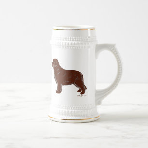 Brown Newfoundland Dog Beer Stein