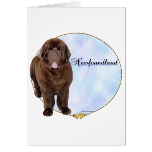 Brown Newfoundland Portrait Cards (Front)