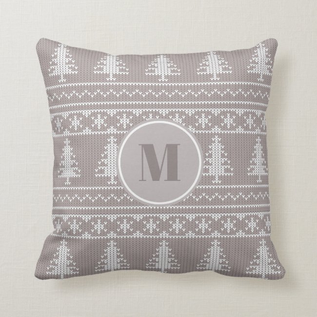Brown Nordic Sweater Pattern | Monogram Christmas