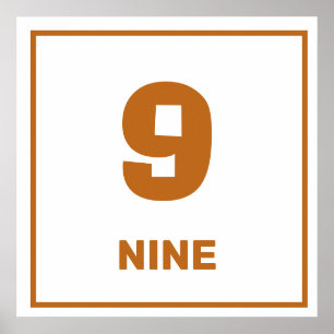 Brown number nine Poster