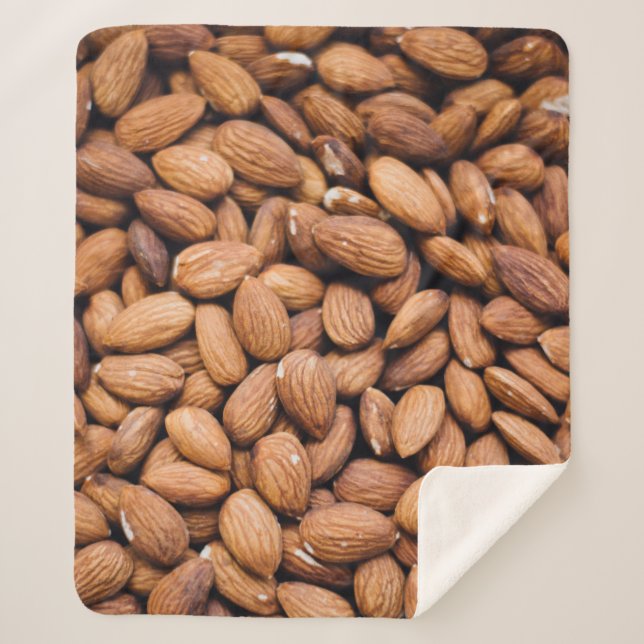 Brown nuts sherpa blanket (Front)