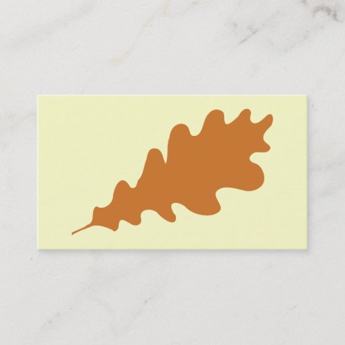 Brown Oak Leaf Design. Business Cards