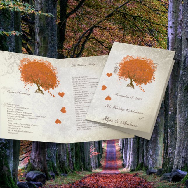 Brown Oak Tree Wedding Program (Creator Uploaded)