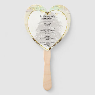 Brown Oak Tree Wedding Program Fan