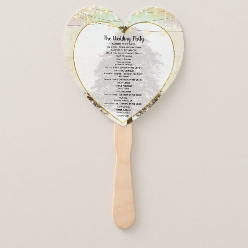 Brown Oak Tree Wedding Program Fan