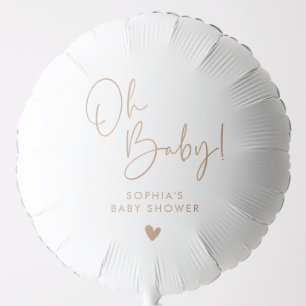 Brown Oh Baby Modern Boho Baby Shower Balloon