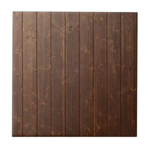 Brown old wood wall texture tile