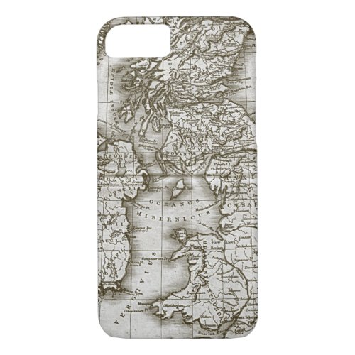 Brown Old World Antique Map Custom iPhone 7 case