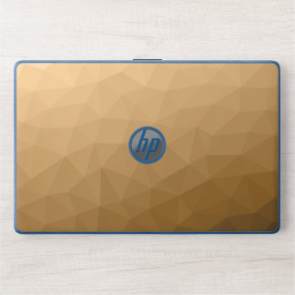 Brown ombre gradient geometric mesh pattern HP laptop skin