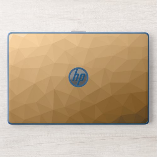 Brown ombre gradient geometric mesh pattern HP laptop skin