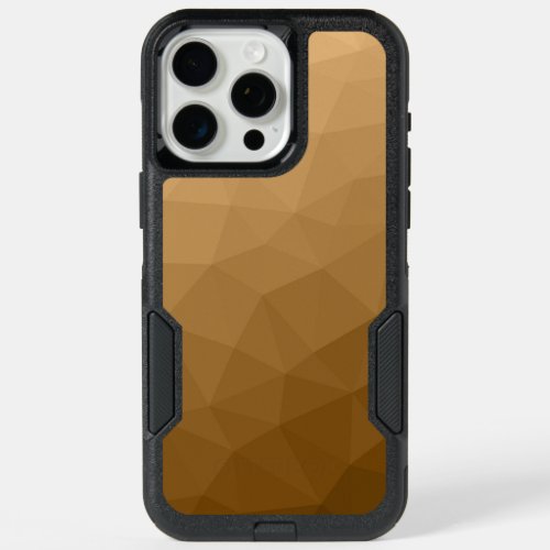 Brown ombre gradient geometric mesh pattern iPhone 15 pro max case
