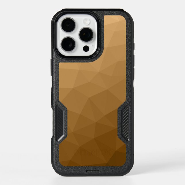 Brown ombre gradient geometric mesh pattern otterbox iPhone case (Back)