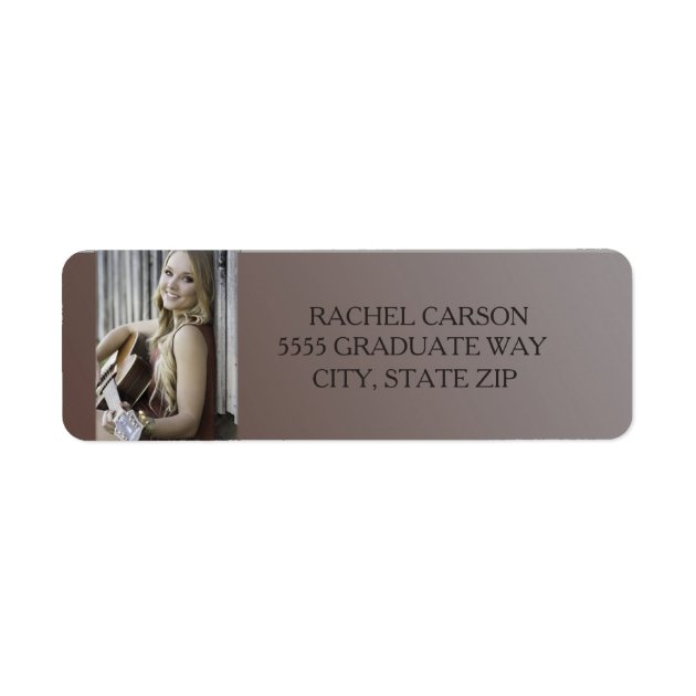 Brown Ombre' Graduation Photo Address Labels