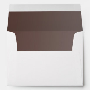 Brown Ombre' Inside Return Address on Back Envelope