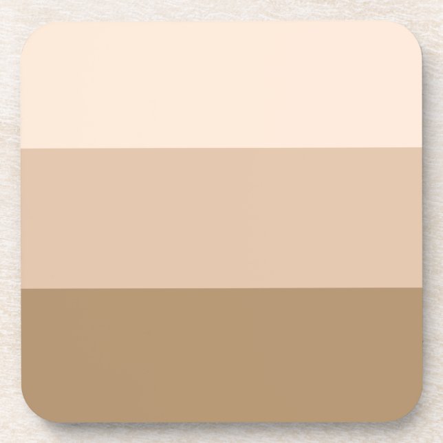 Brown Ombre Striped Beverage Coaster (Front)