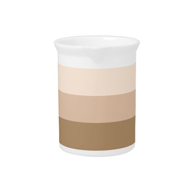 Brown Ombre Striped Beverage Pitcher (Front)