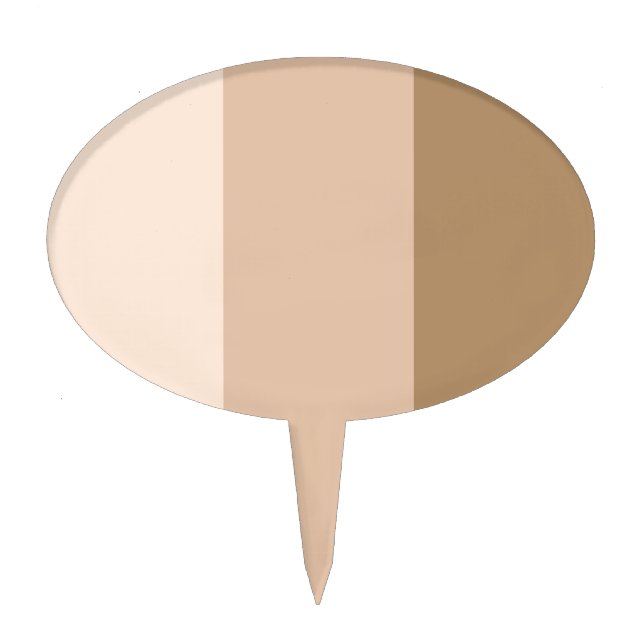 Brown Ombre Striped Cake Topper (Front)