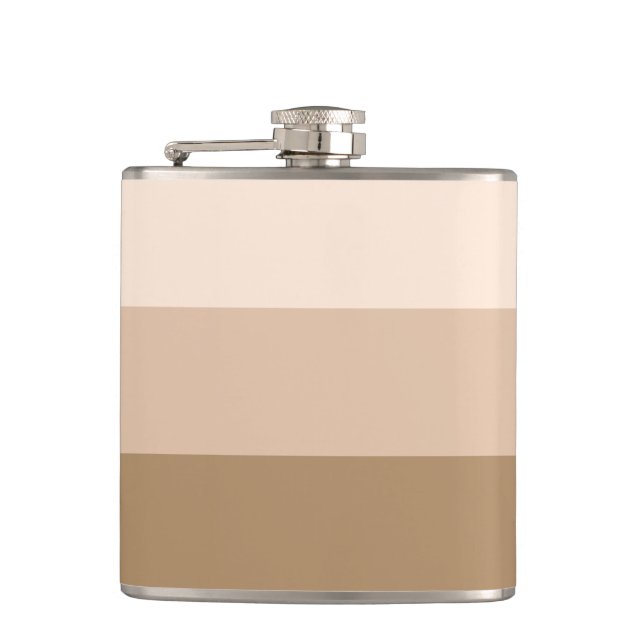 Brown Ombre Striped Flask (Front)