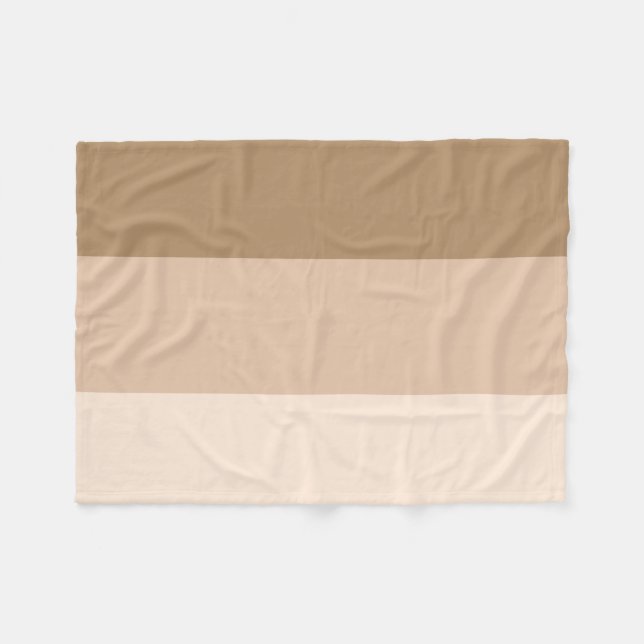 Brown Ombre Striped Fleece Blanket (Front (Horizontal))
