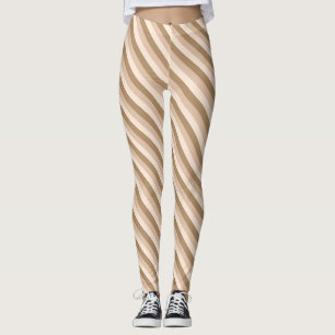 Brown Ombre Striped Leggings
