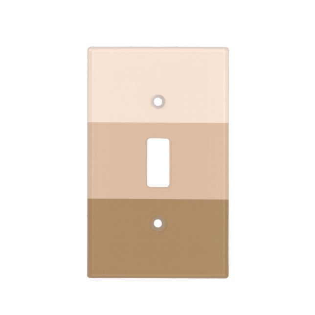 Brown Ombre Striped Light Switch Cover (Front)