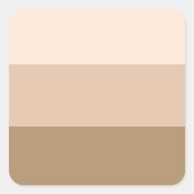 Brown Ombre Striped Square Sticker (Front)