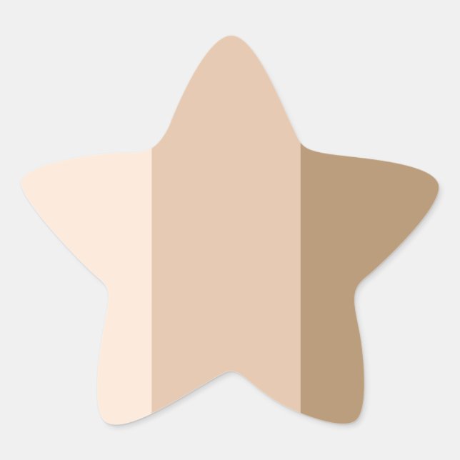 Brown Ombre Striped Star Sticker (Front)