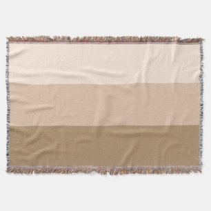 Brown Ombre Striped Throw Blanket