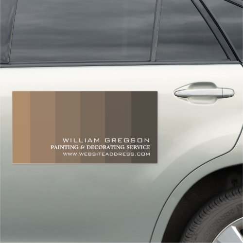 Brown Ombre Stripes Painter  Decorator Car Magnet