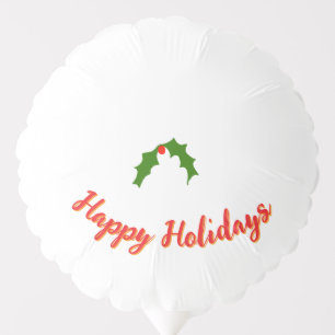 Brown orange Christmas cookie happy holidays name Balloon