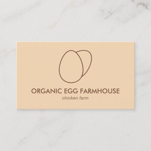 Brown Orange Farmhouse Chicken Egg Business Card