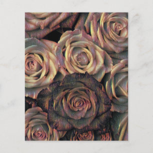 Brown, orange, gold roses Paper Sheet