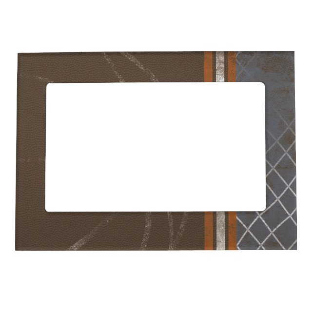 Brown Orange Grey Silver Net 5x7 Magnetic Frame (Front)