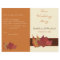 Brown Orange Ivory Dried Leaves Wedding Program