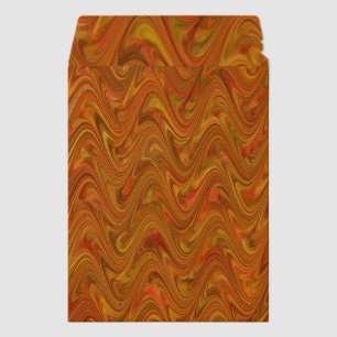 Brown Orange Marbling Pattern Envelope Mailers