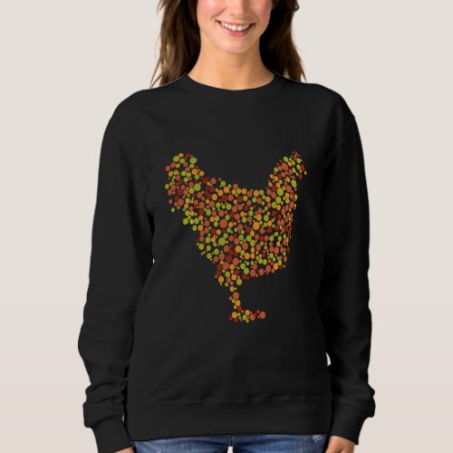 Brown Orange Polka Dot Chicken International Dot D Sweatshirt