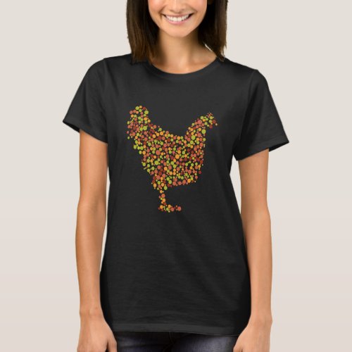 Brown Orange Polka Dot Chicken International Dot D T_Shirt