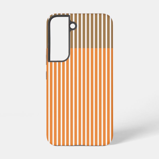Brown Orange Stripes  Samsung Galaxy Case (Back)