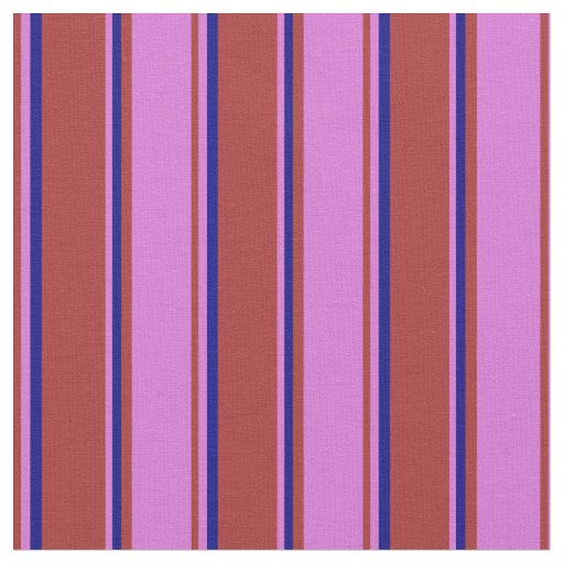 Brown, Orchid, and Blue Stripes Fabric
