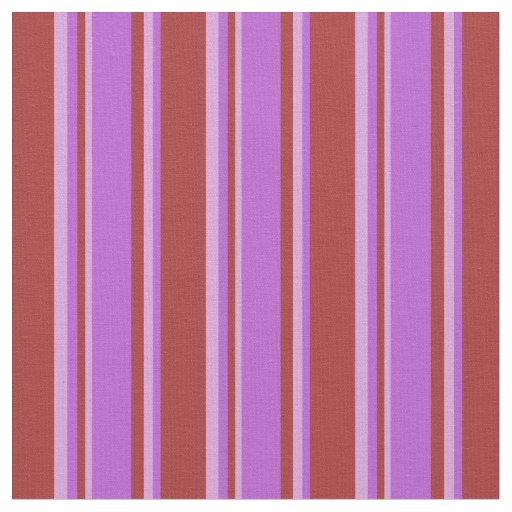 Brown, Orchid & Plum Lines Pattern Fabric