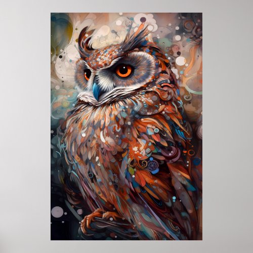 Brown Owl  Ai Poster