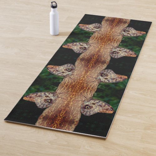 Brown Owl Butterfly Close Up Nature Abstract  Yoga Mat