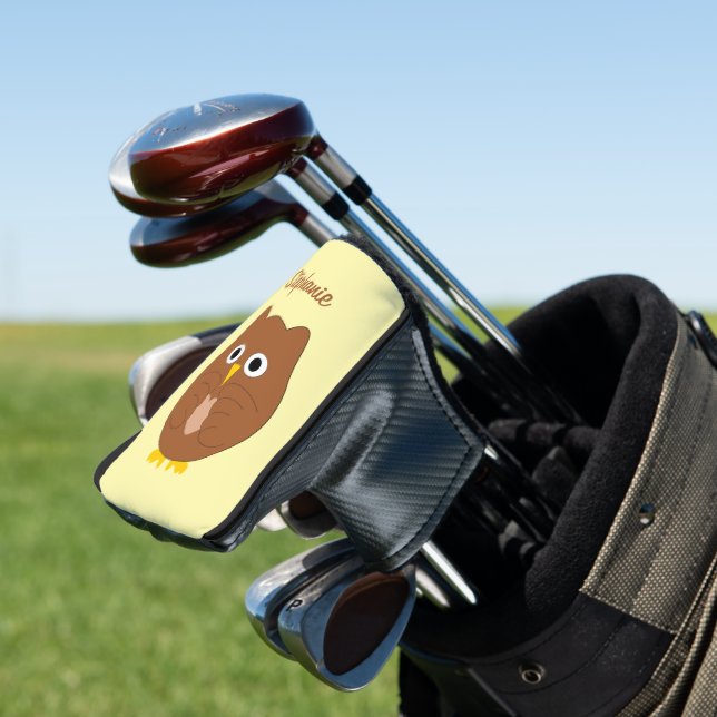 Brown Owl Design Golf Head Cover (In Situ)