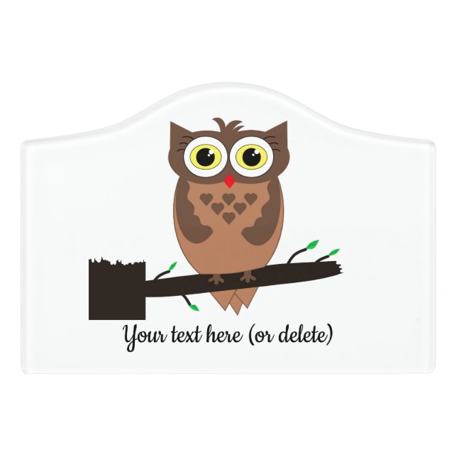 Brown owl Door sign (Small Crest Front)
