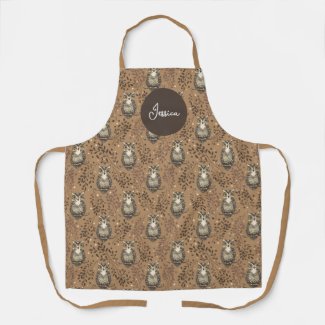 Brown Owl Illustrated Woodland Pattern