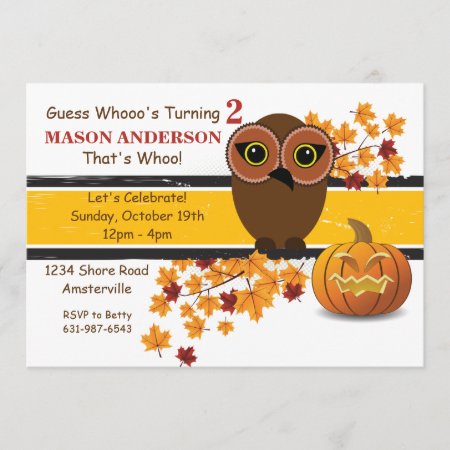 Brown Owl Invitation