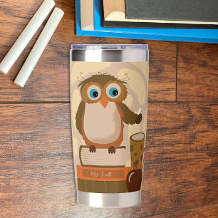 Brown Owl Teacher Personalized Thermal Tumbler