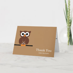 Brown Owl Thank You Card