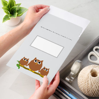 Brown Owls Design Envelope Mailers